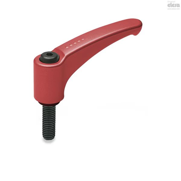 Black-oxide steel clamping element, threaded screw, ERM.78 p-M8x32-C6, Elesa, Mfr#: ERM-p
